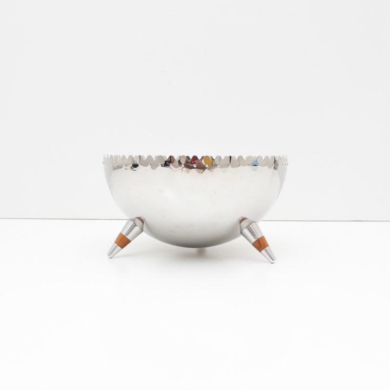 Chimu Fruit Bowl in Polished Stainless Steel by Joanna Lyle for Alessi, 1990s