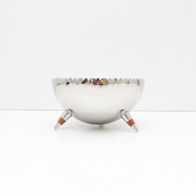 Chimu Fruit Bowl in Polished Stainless Steel by Joanna Lyle for Alessi, 1990s