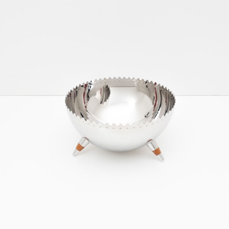 Chimu Fruit Bowl in Polished Stainless Steel by Joanna Lyle for Alessi, 1990s