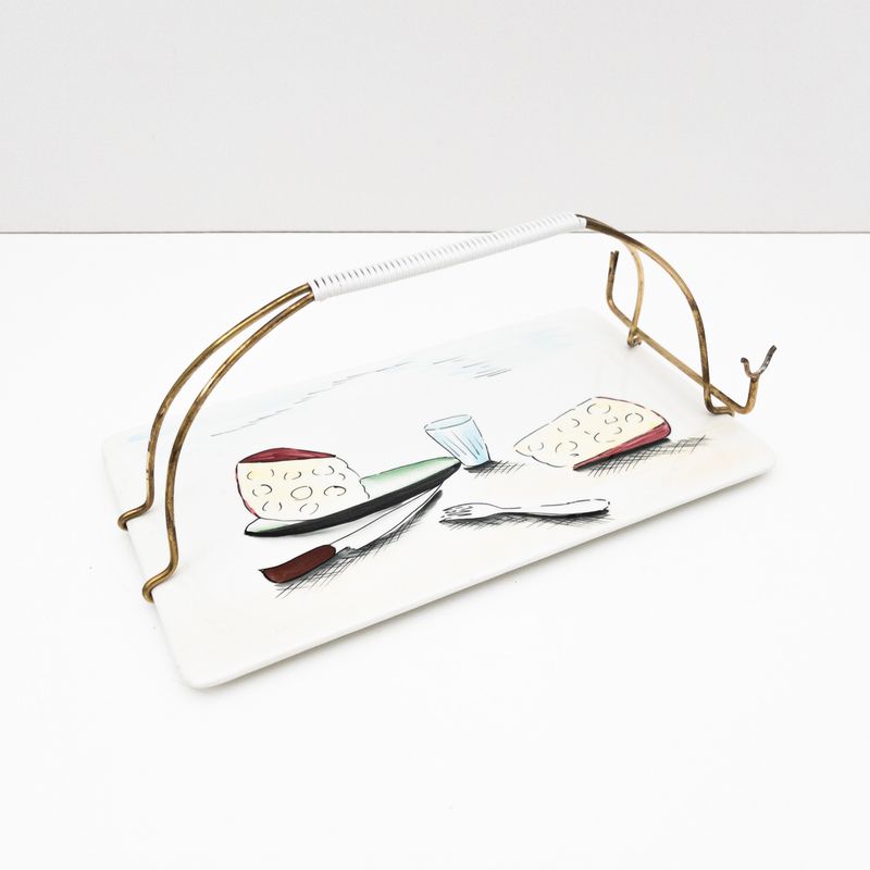 Vintage Italian Cheese Plate by Deam Laveno, 1960s
