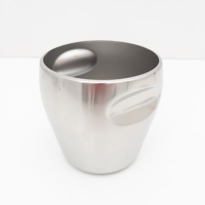 Ice Bucket with Tongs and Jigger in Stainless Steel, Series 871 – Design by Luigi Massoni and Carlo Mazzeri for Alessi