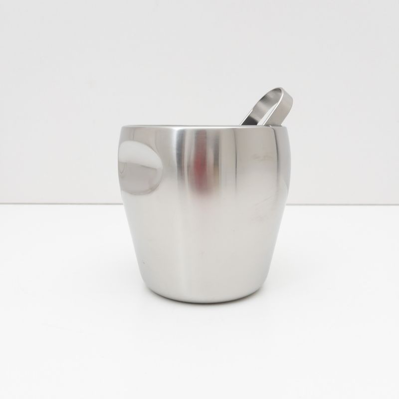 Ice Bucket with Steel Tongs, Series 871 – Design by Luigi Massoni and Carlo Mazzeri for Alfra Alessi