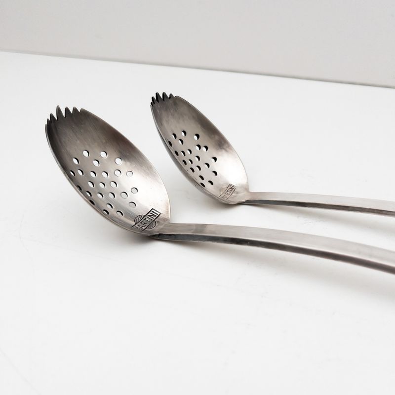 Set of 2 Vintage Martini Ice Spoons, stamped Caudano Torino