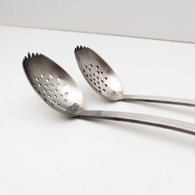 Set of 2 Vintage Martini Ice Spoons, stamped Caudano Torino