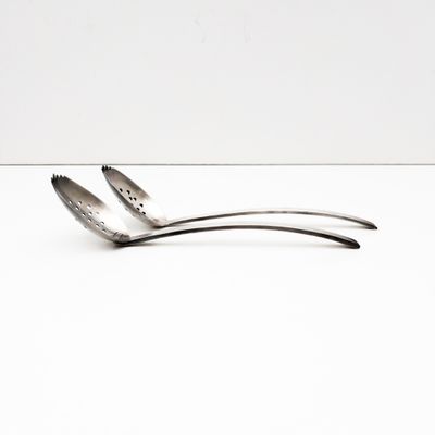Set of 2 Vintage Martini Ice Spoons, stamped Caudano Torino