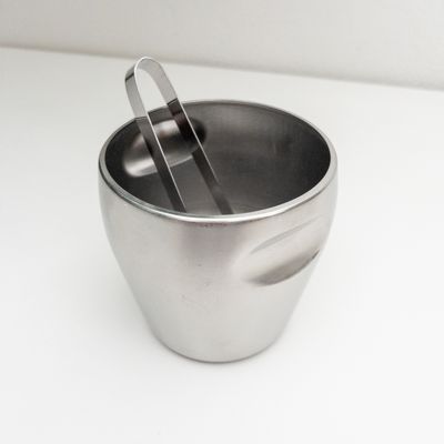 871 series ice bucket in steel Design Luigi Massoni and Carlo Mazzeri for Alfra Alessi