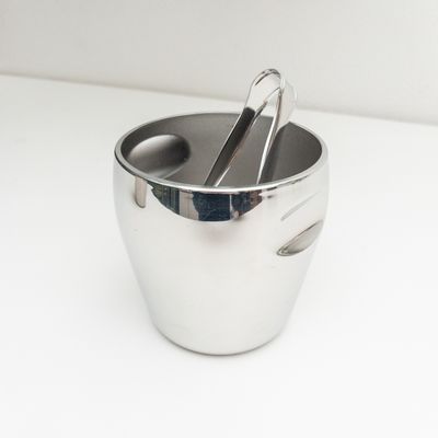 871 series ice bucket in steel Design Luigi Massoni and Carlo Mazzeri for Alfra