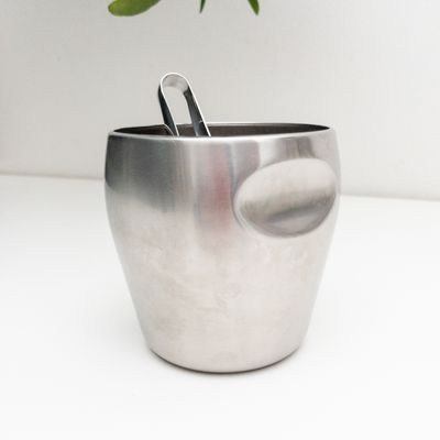 871 series ice bucket in steel Design Luigi Massoni and Carlo Mazzeri for Alfra Alessi