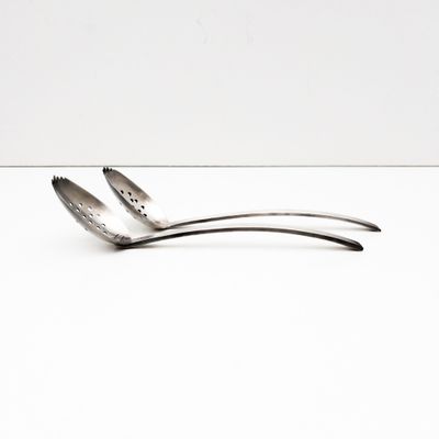 Set of 2 Vintage Martini Ice Spoons, stamped Caudano Torino