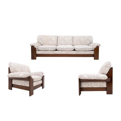 Sapporo three-seater sofa and armchair set by Mario Marenco for Mobilgirgi, Italy 1970s