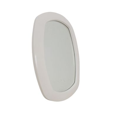 70&amp;#39;s oval mirror with ivory plastic frame