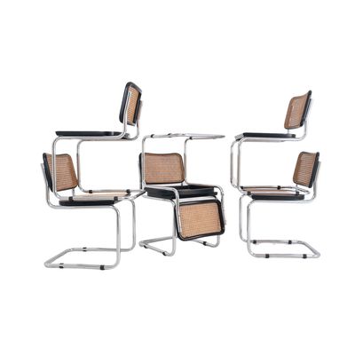 Set of 6 Cesca chairs by Marcel Breuer for Gavina