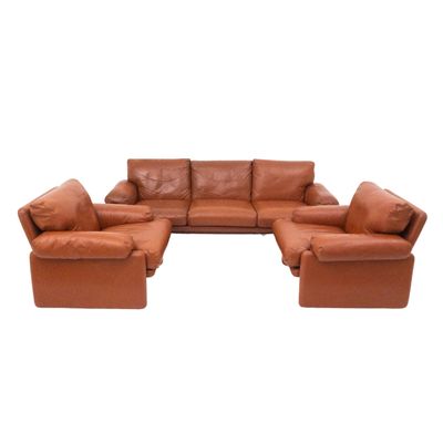 Coronado sofa and armchair living room set by Tobia Scarpa for B&amp;B Italia