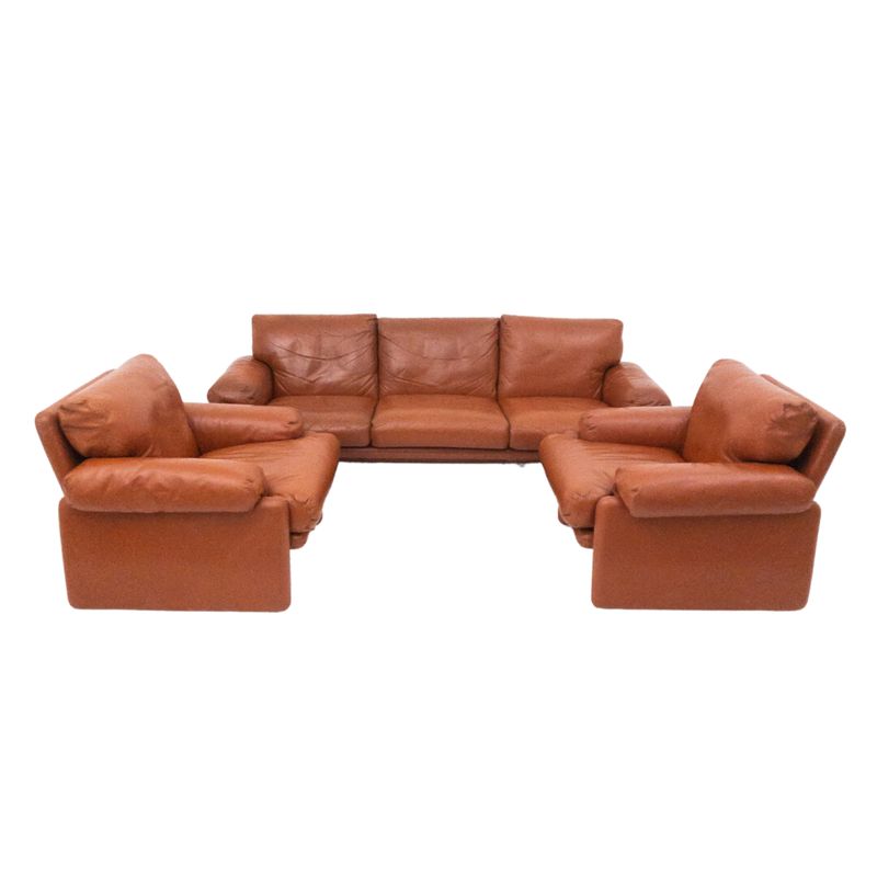 Coronado sofa and armchair living room set by Tobia Scarpa for B&amp;B Italia