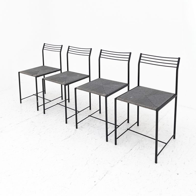 Set of 4 Paludis chairs by Giandomenico Belotti for Fly line, Italy 1980s