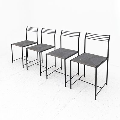 Set of 4 Paludis chairs by Giandomenico Belotti for Fly line, Italy 1980s