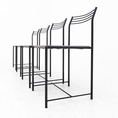 Set of 4 Paludis chairs by Giandomenico Belotti for Fly line, Italy 1980s