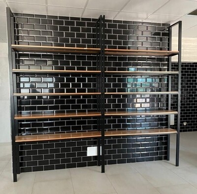 Steel and Timber shelf unit