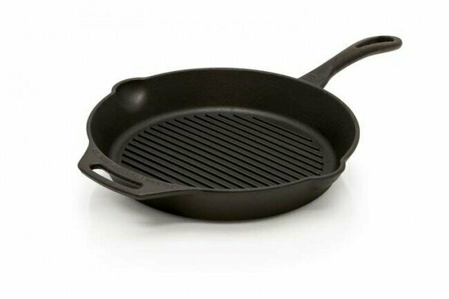Petromax gietijzeren grillpan - 30 cm - met steel (grill-skillet gp30t)