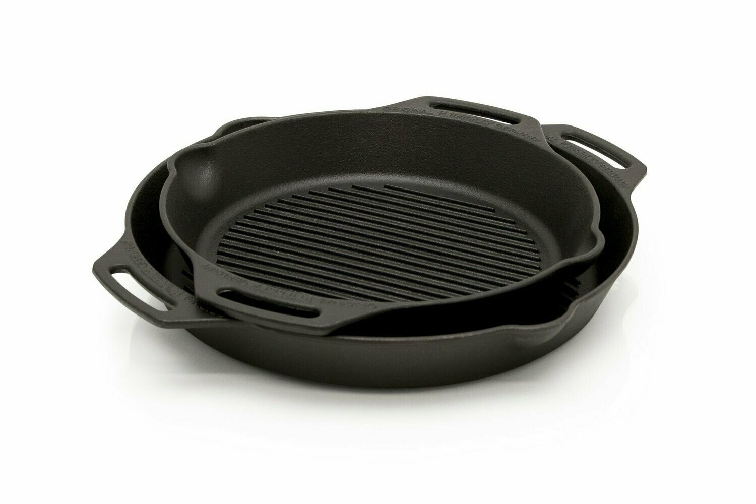 Petromax gietijzeren grillpan - 35 cm - met twee handvatten (grill-skillet gp35h-t)