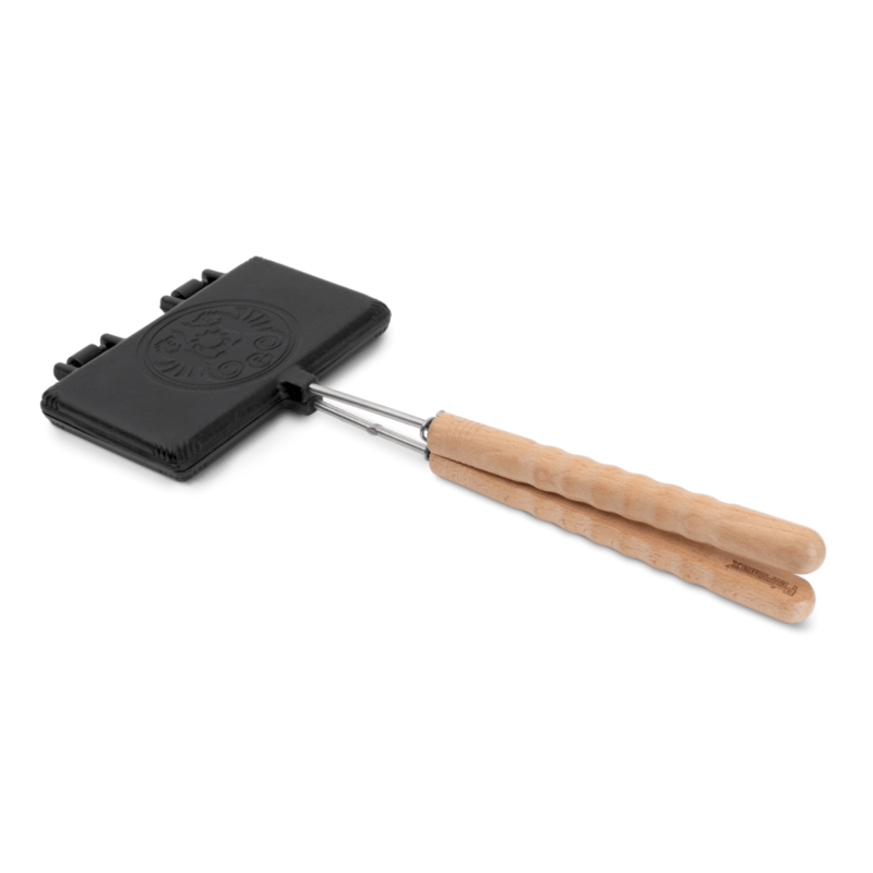 Petromax gietijzeren wafel-ijzer met korte steel  (wf-iron-s)