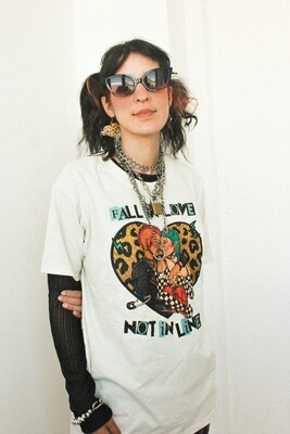 Fall in love not in line t-shirt