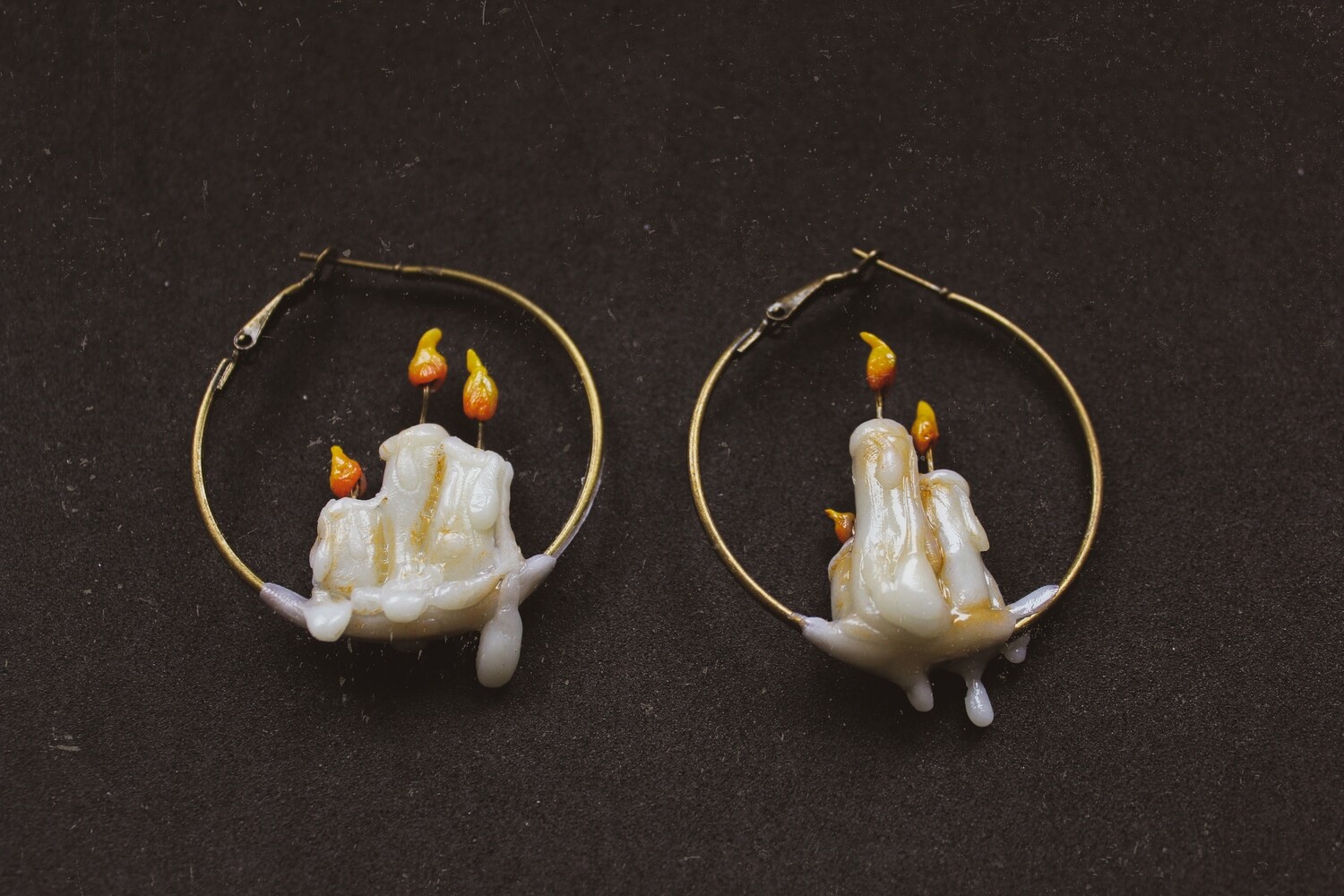 Glow in the dark Candle earrings