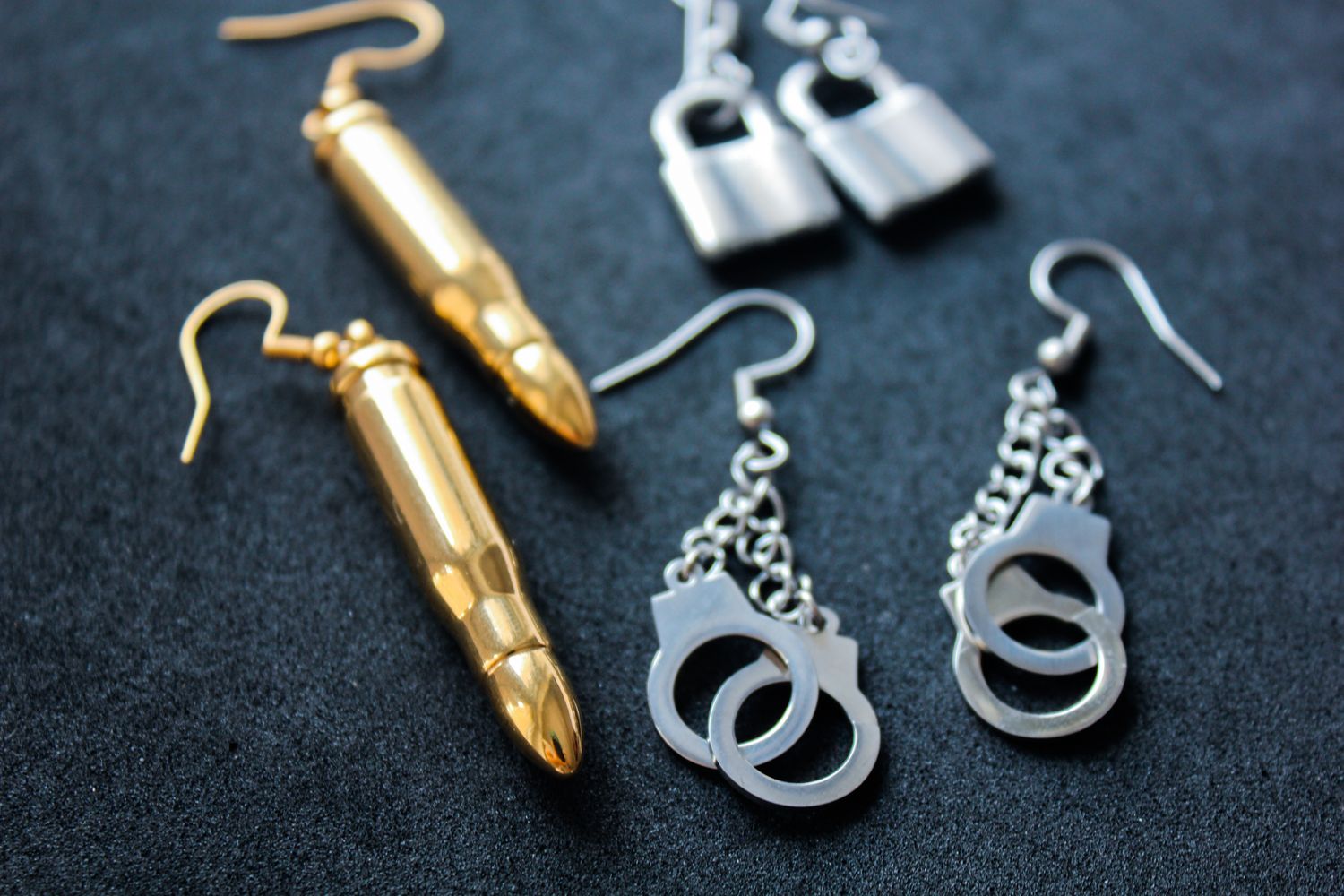Steel collection earrings