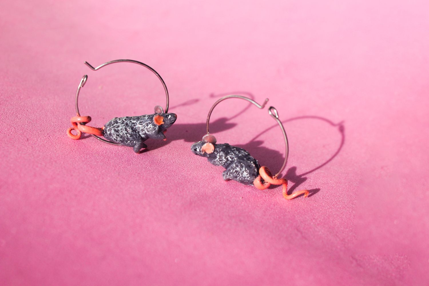 rat earrings