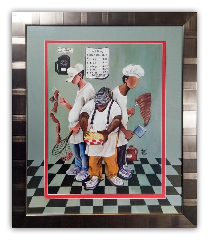 Links, Tips, Wings And Fries. (Framed)