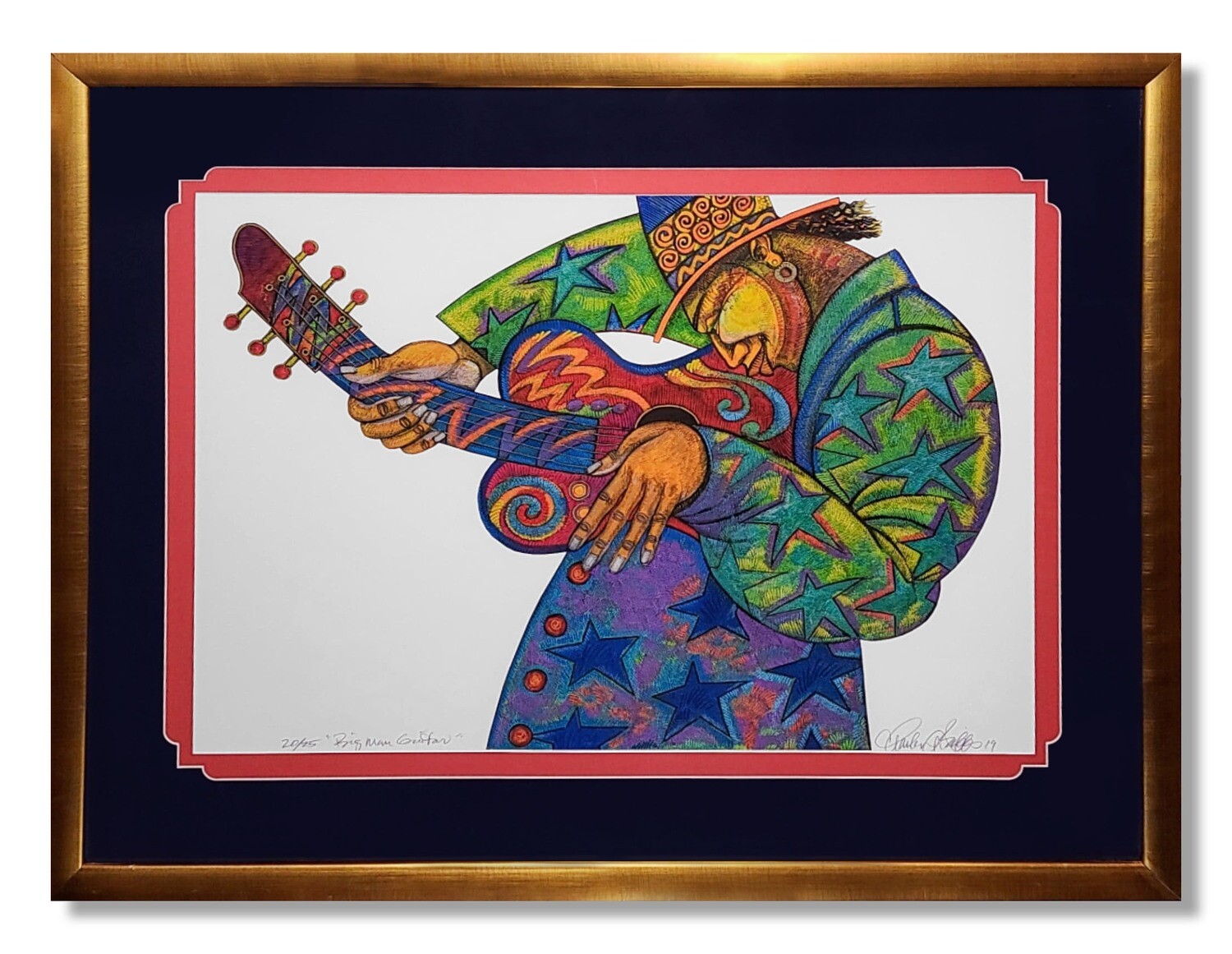 Big Man Guitar (Framed)
