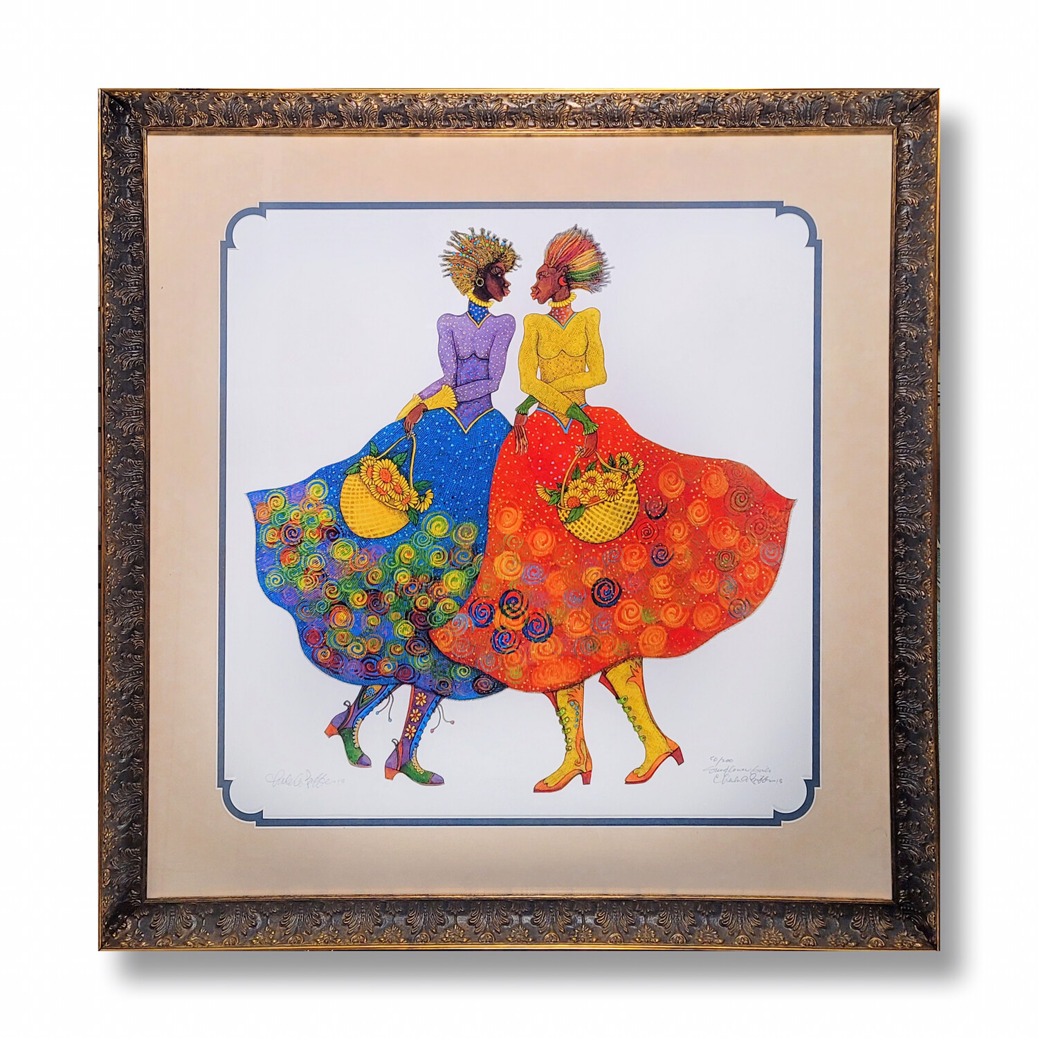 Sunflower Girls (Framed)