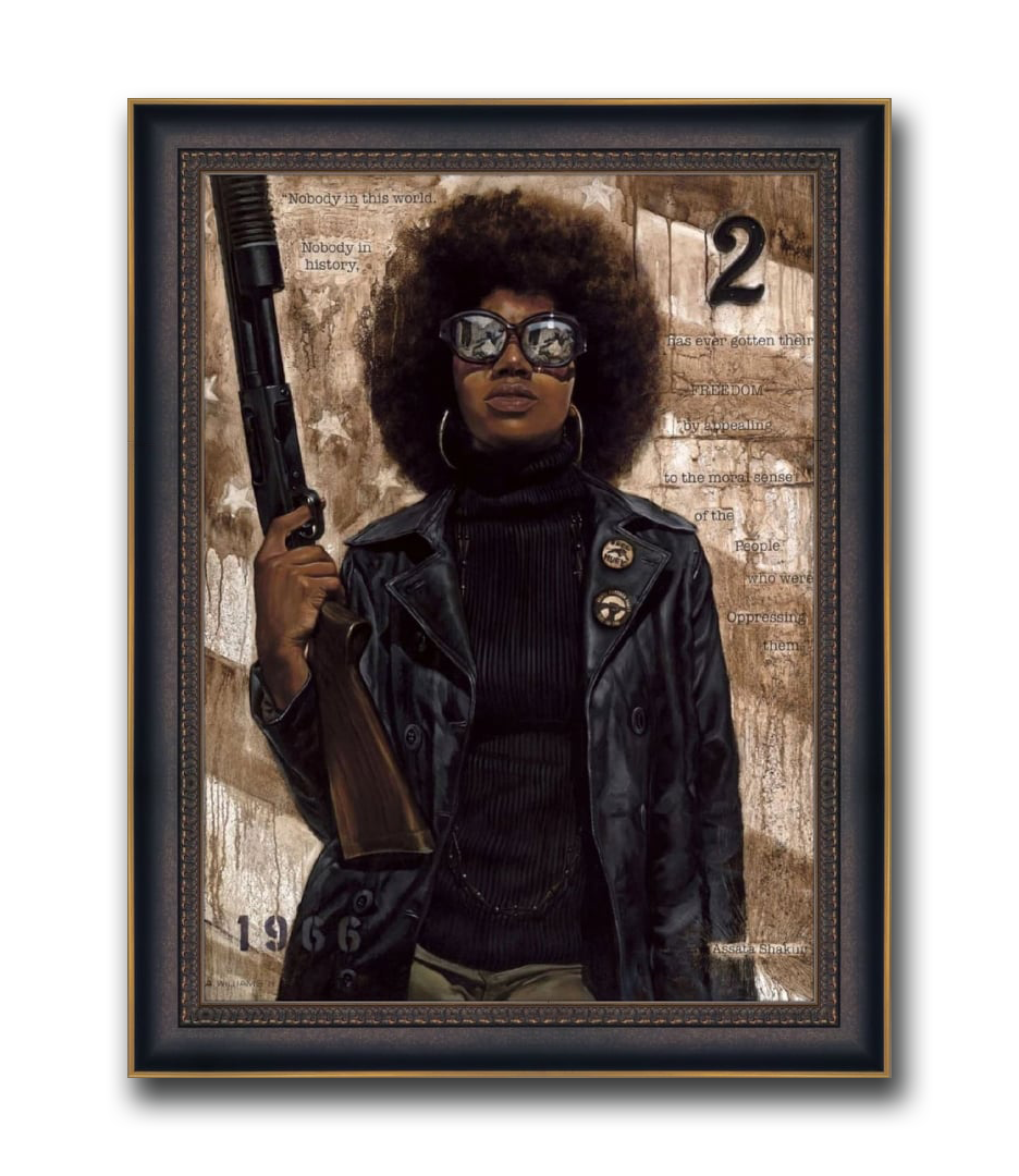 Black Panther Queen (Framed Canvas)