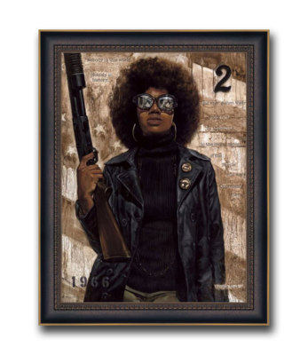 Black Panther Queen (Framed Canvas)