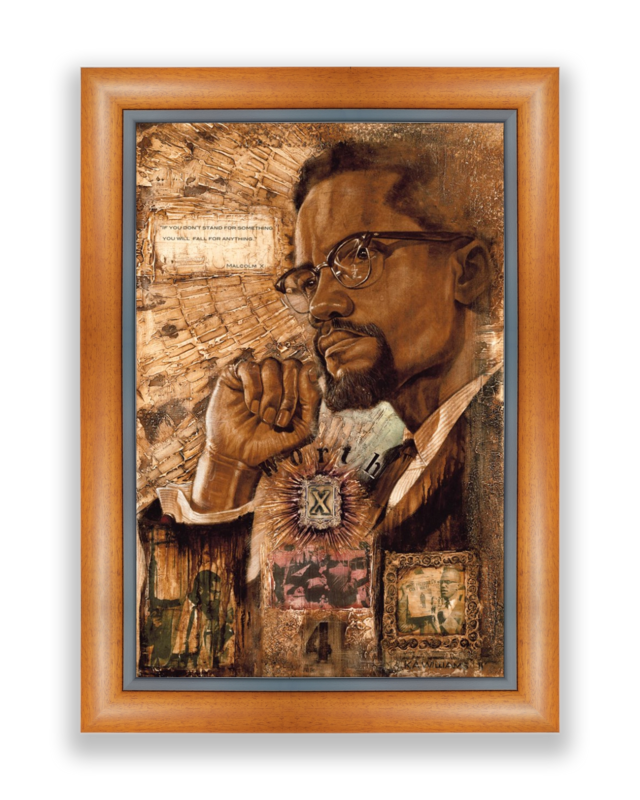 MALCOLM X- Worth Dying 4 (Framed Canvas)