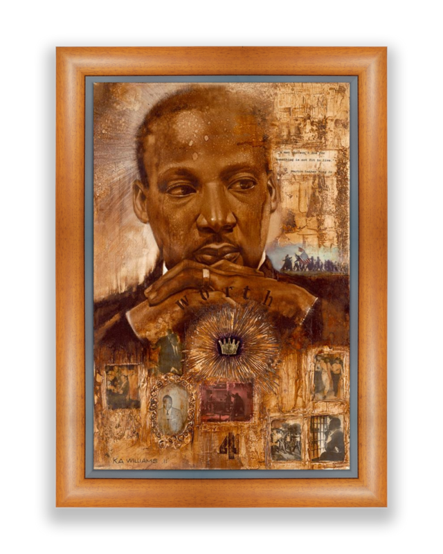 MLK- Worth Dying 4 (Framed Canvas)
