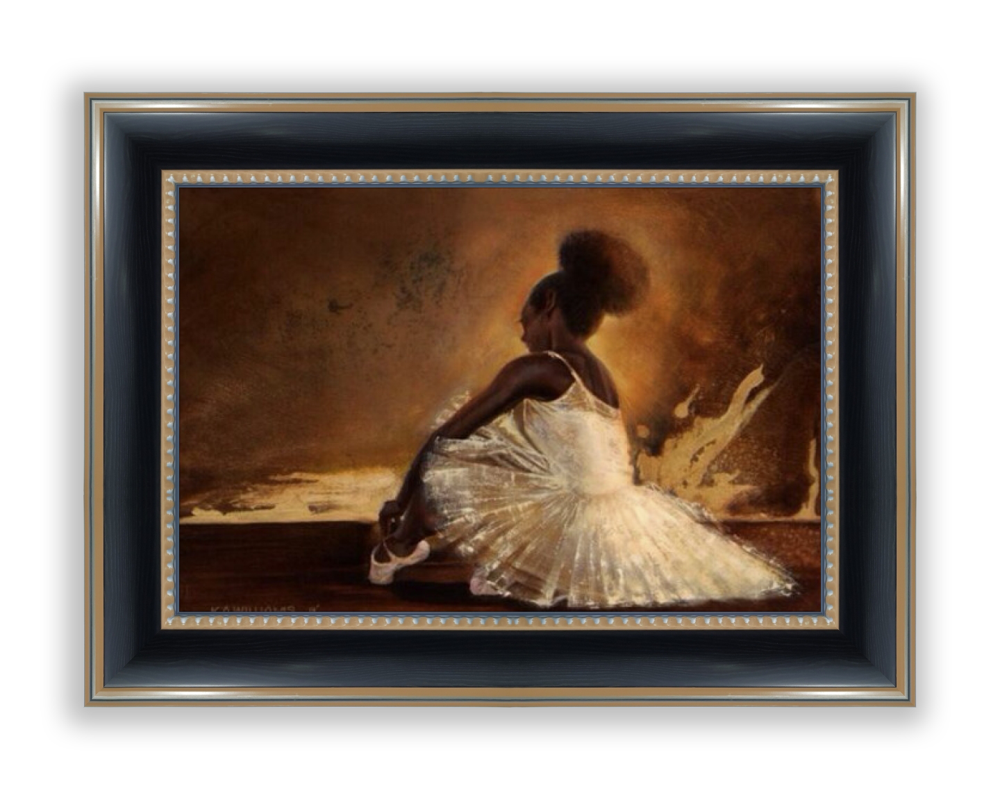 Ballerina Noir (Framed Canvas)