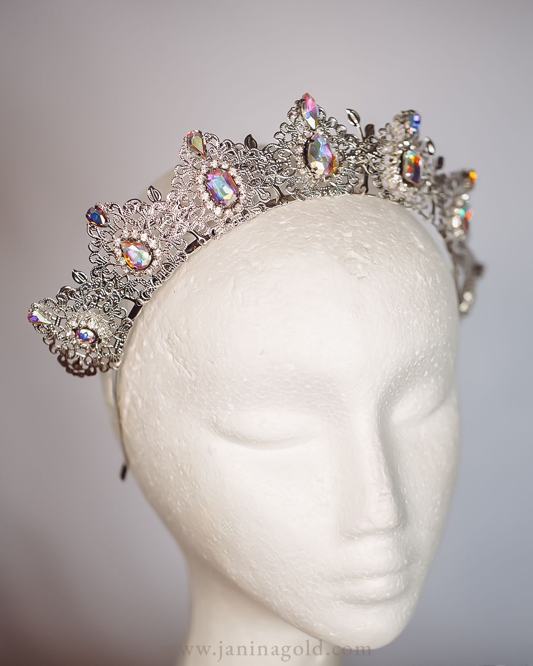 Silver-Iridescent Duchess Crown