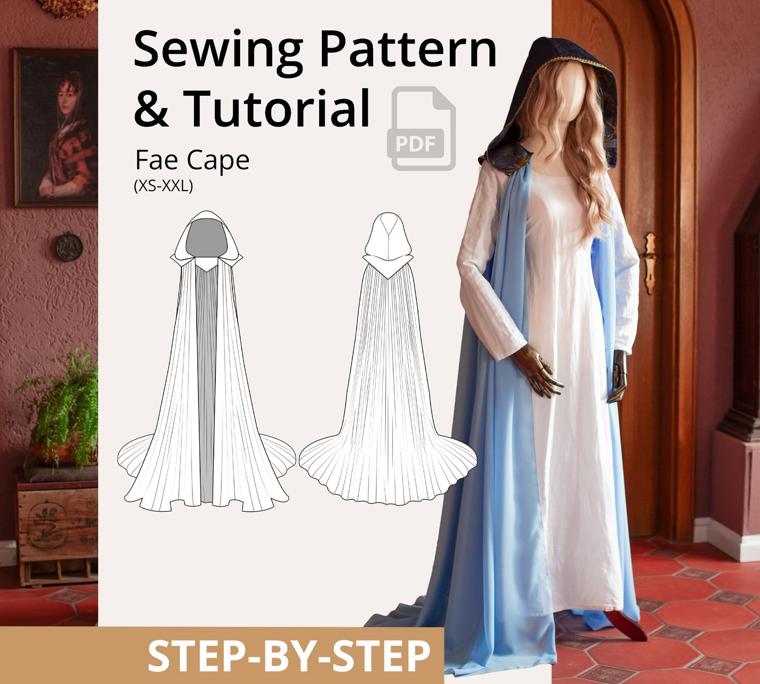 Fae Cape Sewing Pattern PDF