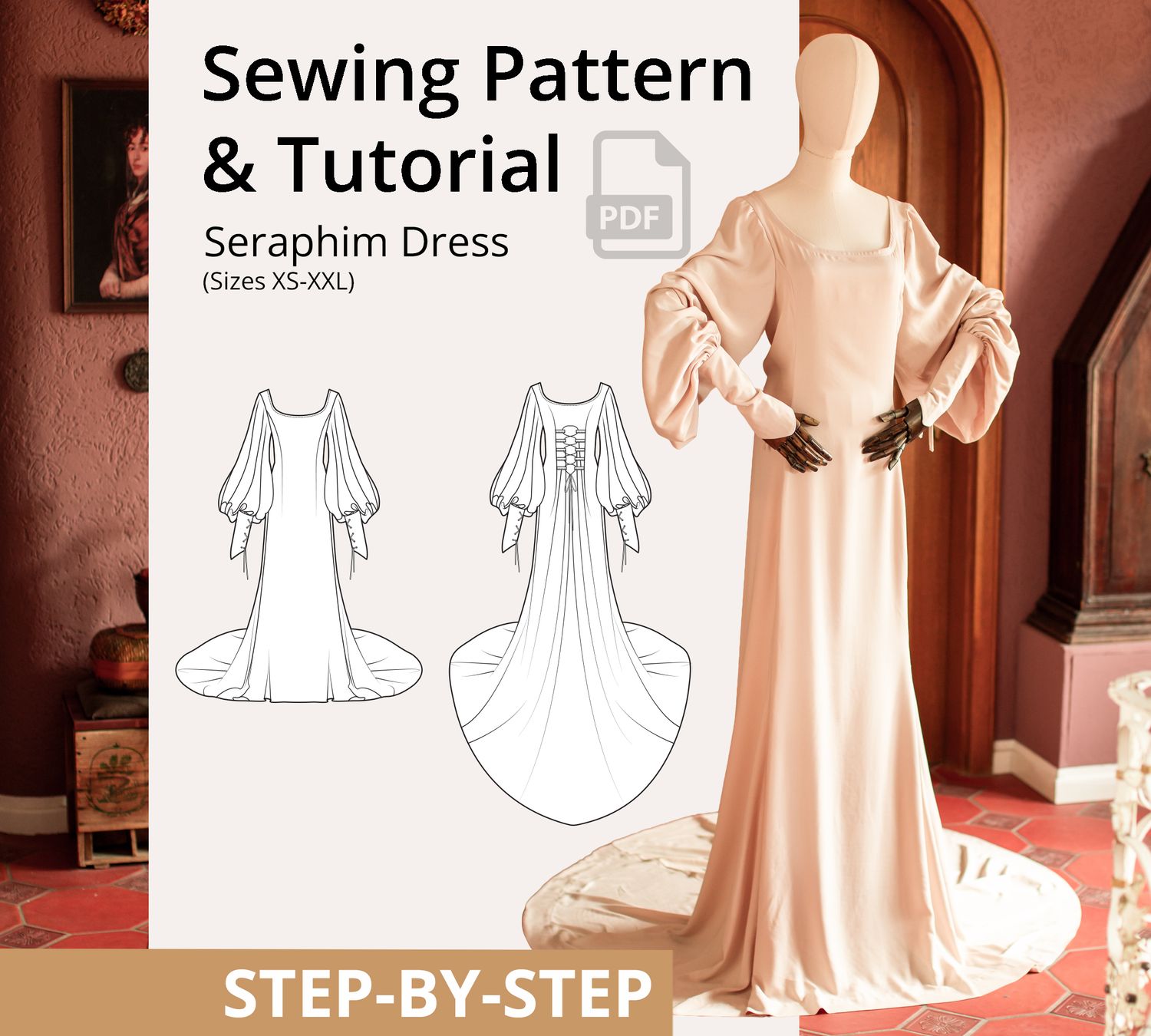 Seraphim Dress Sewing Pattern PDF