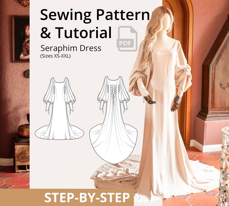 Seraphim Dress Sewing Pattern PDF