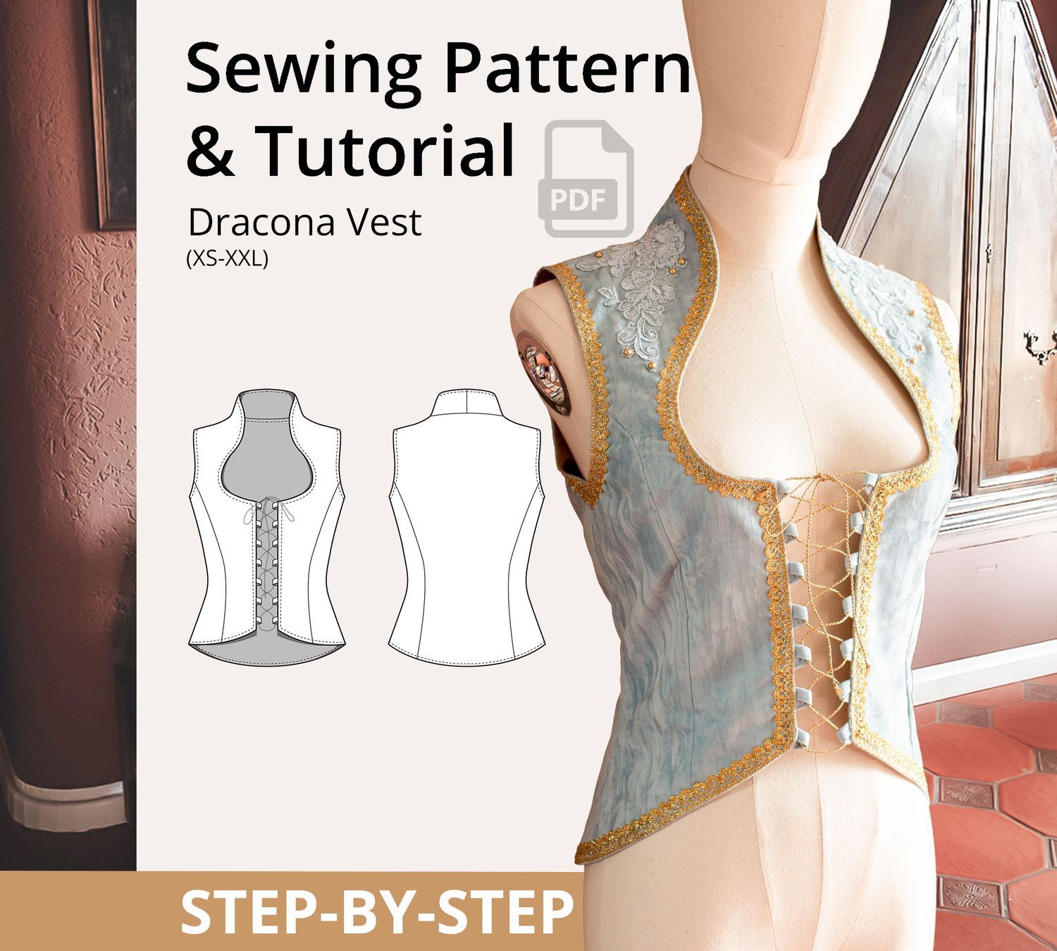 Dracona Vest Sewing Pattern PDF