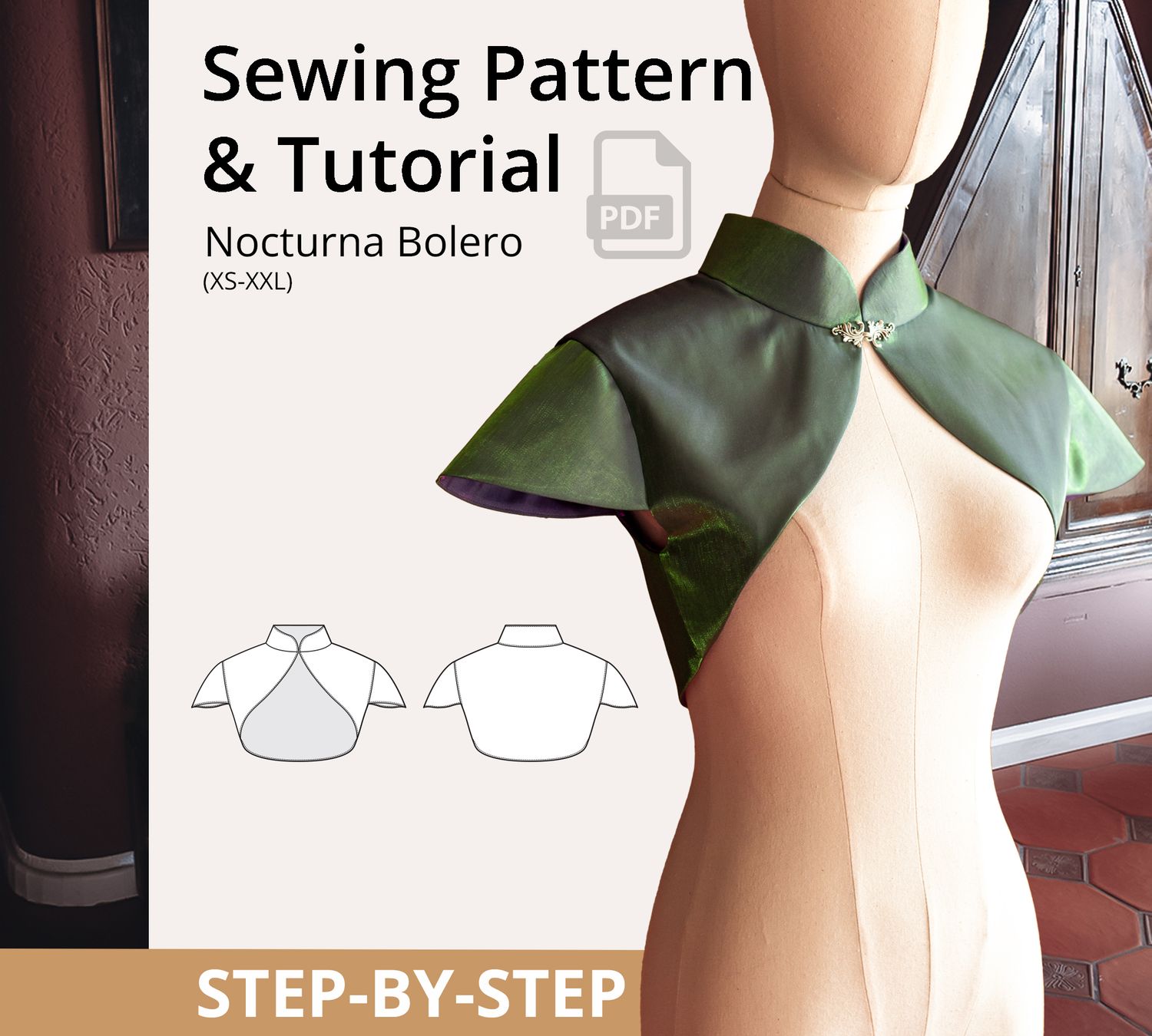 Nocturna Bolero Sewing Pattern PDF