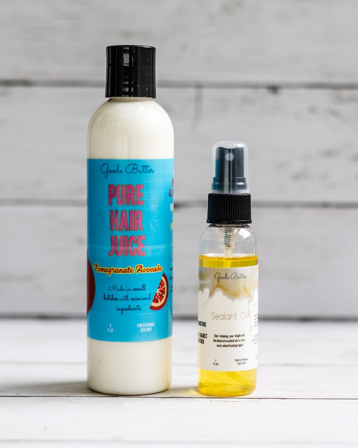 Goode Butter Pure Hair Juice Duo - Natural Leave in Moisturizer
