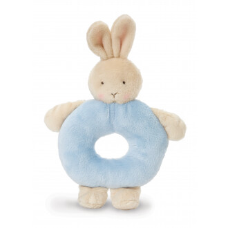 Blue Bunny Ring Rattle