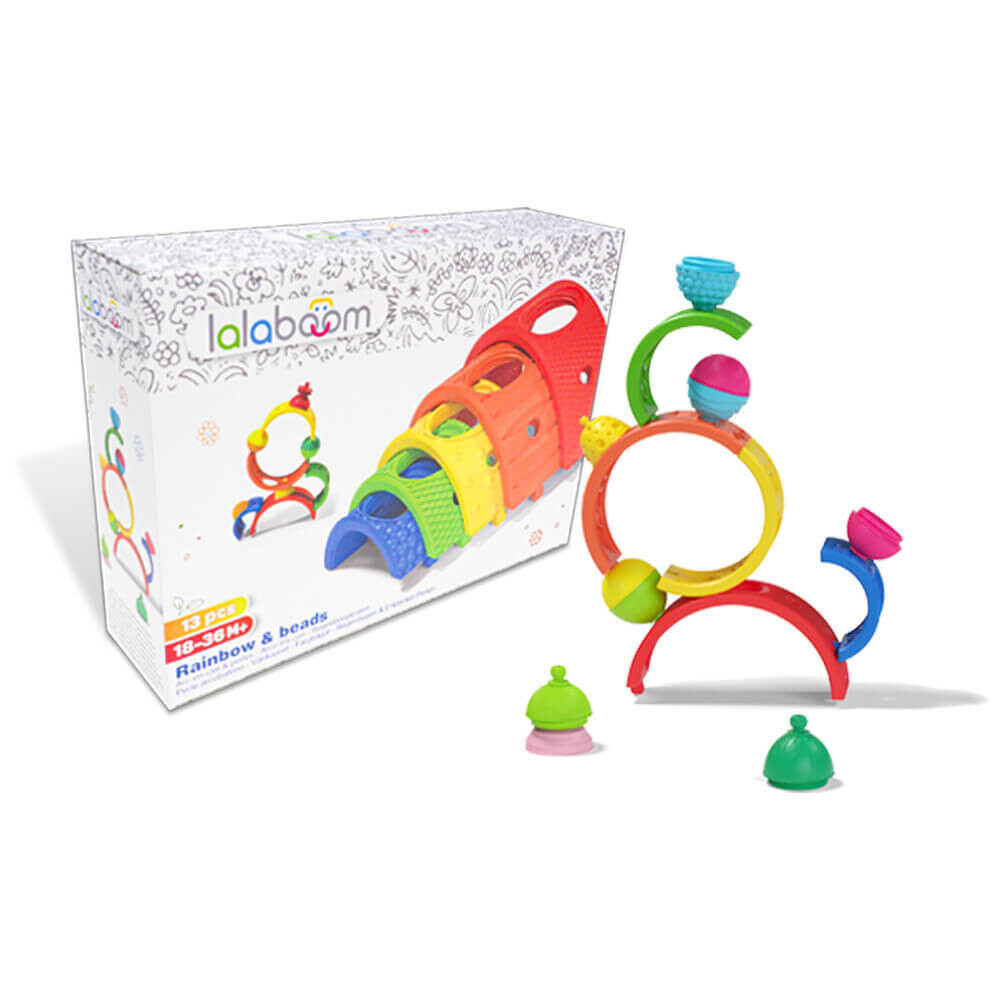 Lalaboom - 13 Piece Rainbow Arches and Beads Set