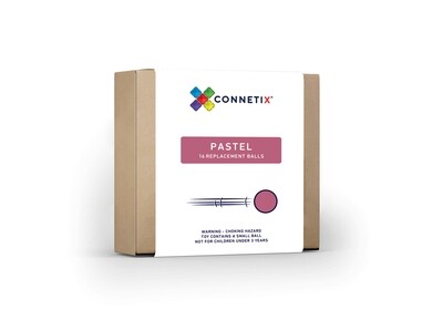 Connetix Magnetic Tiles - 16 piece Pastel Replacement Ball Pack