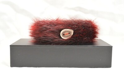 Red Slip on Sealskin Bracelet with Caribou Antler
