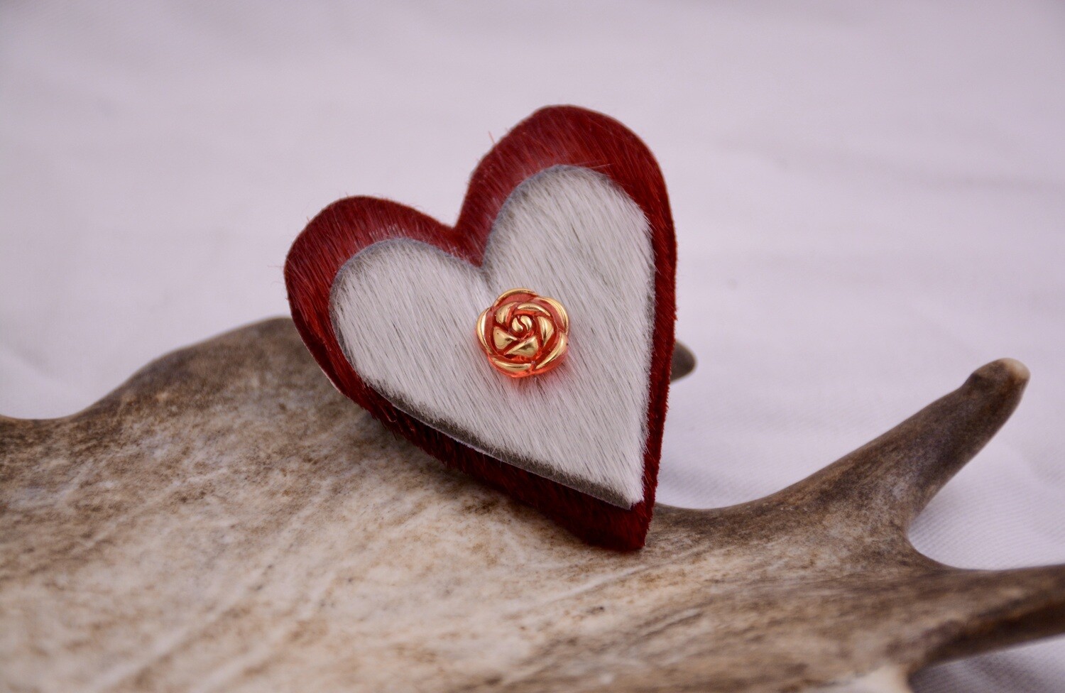 Sealskin Heart Pin