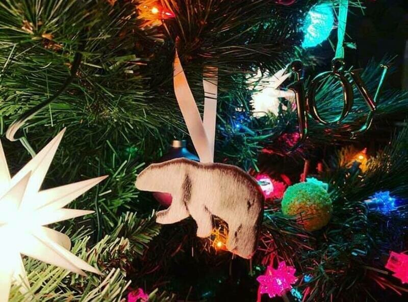 Sealskin Polar Bear Ornament